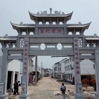 無(wú)錫農(nóng)村石牌坊村口石門樓有什么特色