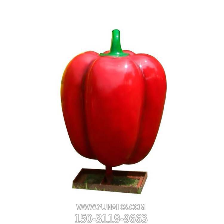 紅辣椒，玻璃鋼仿真蔬菜雕塑