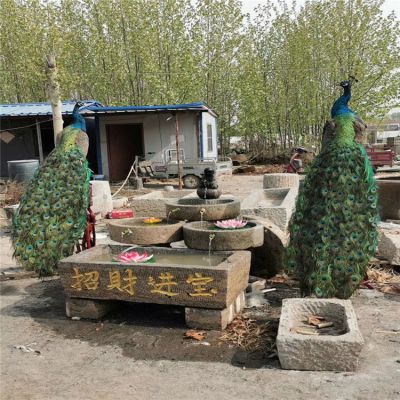 石磨盤(pán)、水槽組成的流水水缽